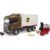 BRUDER 03582-scala 1:16- CAMION SUPER 560R UPS LOGISTICA CON CARRELLO ELEVATORE