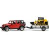 BRUDER 02925 - JEEP WRANGLER RUBICON CON MINI ESCAVATORE CAT - FUORI CATALOGO