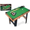 , Biliardo Da Casa, Mini Tavolo Da Biliardo Classico Con Vere Palle E Stecche in
