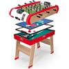 Powerplay 640001 - Calcio Balilla Multifunzione 4 in 1, Convertibile, Biliardo,