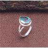 Anello In Argento Sterling 925 Fatto A Mano Con Topazio Blu 14x10mm C-60