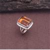Anello In Argento Sterling 925 Fatto A Mano Con Topazio Citrina Gemma C-30