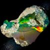 AK GEMS AND JEWELLERY Opale Naturale Grezzo, Opale Etiope, Pietra Preziosa Opale Nero 25.5Ct 25x16 Mm
