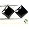 SBI Gems 9x9 MM Naturale Nero Zirconia Cubica Quadrato Taglio Princess Paio 11.76 K Loose