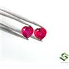 SBI Gems Ruby Naturale Taglio Cuore 6x6 mm Coppia 2 Pietre 2,29 CTS Mozambique