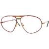 FERRARI F12 Pilot Eyeglasses Old Money Oversized Gold Vintage 80s Quiet Luxury