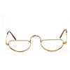 OPO Half-Moon Gold Plated minimalist eyeglasses mini oval grandma frame 60s
