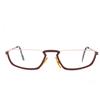 Ferrari red narrow slim Eyeglasses FERRARI F16 Half-Frame Old Money Vintage 80s