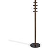 Umbra Pillar Appendiabiti, Porta Cappelli e Ombrelli, Nero/Noce | Appendiabiti da ingresso, per cappotti, cappelli e ombrelli, design autoportante, finitura nero/noce