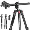 NEEWER BASICS TP66 - Treppiede orizzontale con testa a sfera/supporto per telefono cellulare, compatibile con registrazione video iPhone, supporto da viaggio in alluminio, monopiede per fotocamera