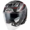 Givi Casco Moto Jet Givi X31F IMPACT Titanio Opaco Nero Rosso