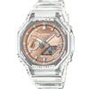 G-Shock Casio G-Shock GA2100BM-7A5 - Orologio ottagonale in resina traslucida con quadrante in oro rosa, Trasparente