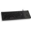 Cherry XS G84-5400 TRACKBALL Tastiera con cavo, USB, nera (QWERTZ - DE), dimensioni standard (100%), con cavo, USB, QWERTZ, nera