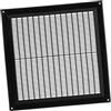 EUROPLAST 250x250mm Griglia di Ventilazione con Zanzariera - Griglie d'Aerazione - Plastica ABS Nero