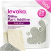 FBGC Levaka Glitter per Pittura da 150 Grammi - Additivo Brillantini Decorazioni Glitter Argento Puro - Con 2 Pad Lucidanti Inclusi - Da Aggiungere a Qualsiasi Pittura per Esterni ed Interni a Emulsione