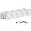 INTERNAL VENTS - Griglia di ventilazione in plastica, feritoie per porte a due lati, per bagno, armadio, dimensioni esterne 45,1 x 9,2 cm per apertura 42,9 x 7,6 cm, bianco
