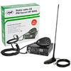 PNI Radio CB Ricetrasmettitore PNI 8000L con regolabile asq, 4 W Blocco tasti + antenna CB PNI Extra 45 SWR 1.0 altezza 45 cm in fibra di vetro magnetica supporto incluso