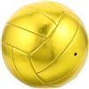 TOYANDONA Pallone da Pallavolo Dorato Lucido in Pvc per Firme | Superficie Motivo , Resistentea Pressione E'abrasione, per Adulti e Giovani