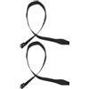 FUOYLOO 2 Pezzi Cinturino da Polso per Bastoncini da Trekking, Cinturino da Polso per Bastoni da Sci, in Nylon Nero, Regolabile, per Attività All'aperto ed Escursionismo