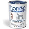Monge Monoprotein Patè Solo Con Agnello Scatolette Da 400g Cani Adulti
