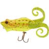 Berkley Frenzy Power Pop Frog; esca galleggiante a forma di rana Popper con zampe morbide PowerBait, esca da pesca topwater per predatori, imitazione realistica coda adescante, colore verde acqua.
