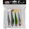 Abu Garcia Svartzonker McPrey - Esca da pesca a coda di racchetta per luccio e pesce persico, confezione da 4 esche in plastica morbida, colori misti
