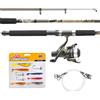 Mitchell Tanager Camouflage fishing set of a rod and reel combo with line and lures for fishing for trout and perch