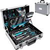 Cecotec Cassetta degli Attrezzi 380 Pezzi ToolBox 8000 Pro. Valigetta in Alluminio Premium, Bussole CR-V, Punte S2 Resistenti, Chiavi a Cricchetto e Fisse, Ideale in Falegnameria, Crea Ogni Progetto