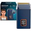 Cecotec Regolabarba Elettrico Lamina Professionale PrecisionCare X-Trimm Pro. Corpo in Pelle, Motore 9000RPM, 3 Velocità, Lame in Titanio, Display LED con% Batteria e RPM, Autonomia 2h, Coperchio