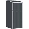 Générique Casetta da giardino compatta antracite 87 x 98 x 159 cm in acciaio zincato, deposito esterno per attrezzi e mobili da giardino con tetto a pendenza