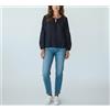 ZAPA Blusa Donna (EU) 40 Con Pizzo Maniche Raglan Trasparenti Collo Rotondo