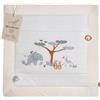 roba Tappeto Gioco Savanna Friends 100 x 100 cm - Tappetino Imbottito per Neonati dalla Nascita - Coperta in Cotone - Design Animali - Beige
