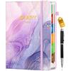 Lusibaka Agenda 2026 Settimanale A5 200 Foglie (424 Pagine) Taccuino 2026 Blocco Note Giornaliero 21 x 14,5 cm Agenda Scolastica Planner Settimanale Planner Notebook (Giglio) (Dipinto di sabbia rosa)