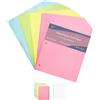 Mr. Pen - Carta sciolta colorata a righe larghe, 100 fogli, 20,3 x 26,7 cm, con 3 fori perforati, carta per taccuino