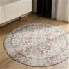 benuta Basic Tappeto Salotto George - Multicolore/Beige 120 cm Rotondo - Lavabile - Fibra sintetica - Stile: Vintage - Per camere da letto, sale da pranzo, soggiorni - facile da pulire