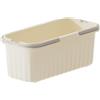 Ysyqkn Secchio Mop Pieghevole con Maniglie Pratiche Secchio Lavapavimenti Multifunzione a Corpo Alto Antischizzo Contenitore Rettangolare Salvaspazio Adatto, Grigio Beige, L