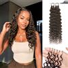Renyarch Miracle Deep Wave Mini Knots Crochet Human Hair Bundles for Black Women 14 Pollici Crochet Human 50g 40c 4# Water Wave Wet and Wavy Invisible Knotless Curly Extensions