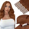YoungSee Extension con nastro adesivo invisibile, da donna, 60 cm, colore rame, 25 g, 10 pezzi, #330