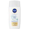 NIVEA SUN Derma Skin Clear FPS 50+(1 x 40 ml), fluido viso opacizzante dalla consistenza ultra leggera, trattamento anti-imperfezioni con protezione solare per pelli normali e grasse