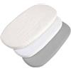 Medi Partners Lenzuola Lettino Culla 86x40 Set 3 Lenzuolo Navicella Neonato Carrozzina con Angoli - 100% Cotone Mussole Passeggino Materasso Fitted Sheet Coprimaterasso (Beige-Bianco-Grigio)