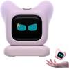 Generico Robot Da Scrivania Con Ia Integrata - Compagno Elettronico Interattivo Con Chat Vocale Intelligente Ed Emozioni Dinamiche. Gadget Tecnologico Creativo E Intelligente for Casa E Ufficio(Pink)