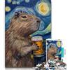 ZKYUBEK Puzzle Capibara da 1000 pezzi per adulti antistress sfida difficile migliora l'amore tra coppie (38x26cm)
