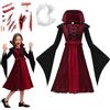 GEMVIE Costume da vampiro da bambina, accessorio per Halloween e cosplay, 4-12 anni