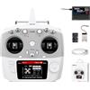Radiolink T12D Trasmettitore RC 12CH e Ricevitore R12F, Radiocomando 2.4GHz Portata 4km, 50 Memorie Modelli, Supporta Moduli ELRS/TBS Crossfire per Droni, Aerei, Auto e Barche (Modo 2)
