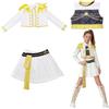 ZeiLaBang Kakadi Corea Pop Singer Costume per bambini, anime cosplay Costume, costume da ru-mi, costume da ragazza, abbigliamento da ragazza con gilet, pantaloncini, gioco di ruolo, generico carnival party ragazze