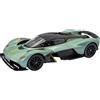 RE-EL TOYS | ASTON MARTIN VALKYRIE 1:18 con Licenza Ufficiale - Dettagli Realistici, Portiere e Cofano Apribili, Piedistallo Elegante Removibile, Scatola Vetrina per Collezione ed Esposizione (Green)