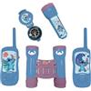 Lexibook, Disney Stitch, Set da avventuriero per Bambini, Walkie-Talkie 120m, Binocolo, Bussola, Torcia, Blu/Viola, RPTW12D