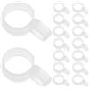 DEEPCRAFF 50 Pezzi Clip di Plastica Bianca per Vestiti Fibbia Antivento Antiscivolo, Compatte e Salvaspazio per Bastoni Armadio e Stendibiancheria, per Balcone e Organizzazione Armadio