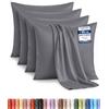 Utopia Bedding - Federe Set Di 4 Copricuscino - 40 x 40 cm - Grigio