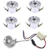 Kovalmax® Kit 5 faretti luce bianca faretto led 1 watt a incasso trasformatore silver P31-5F